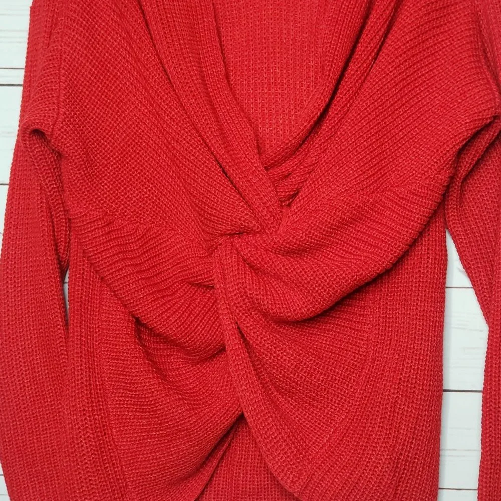 PPLA Ribbed Rio Knit Twist Back Sweater - Picture 6 of 10